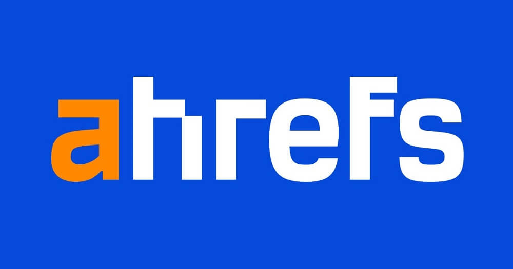 Logo of Ahrefs, a content marketing tool