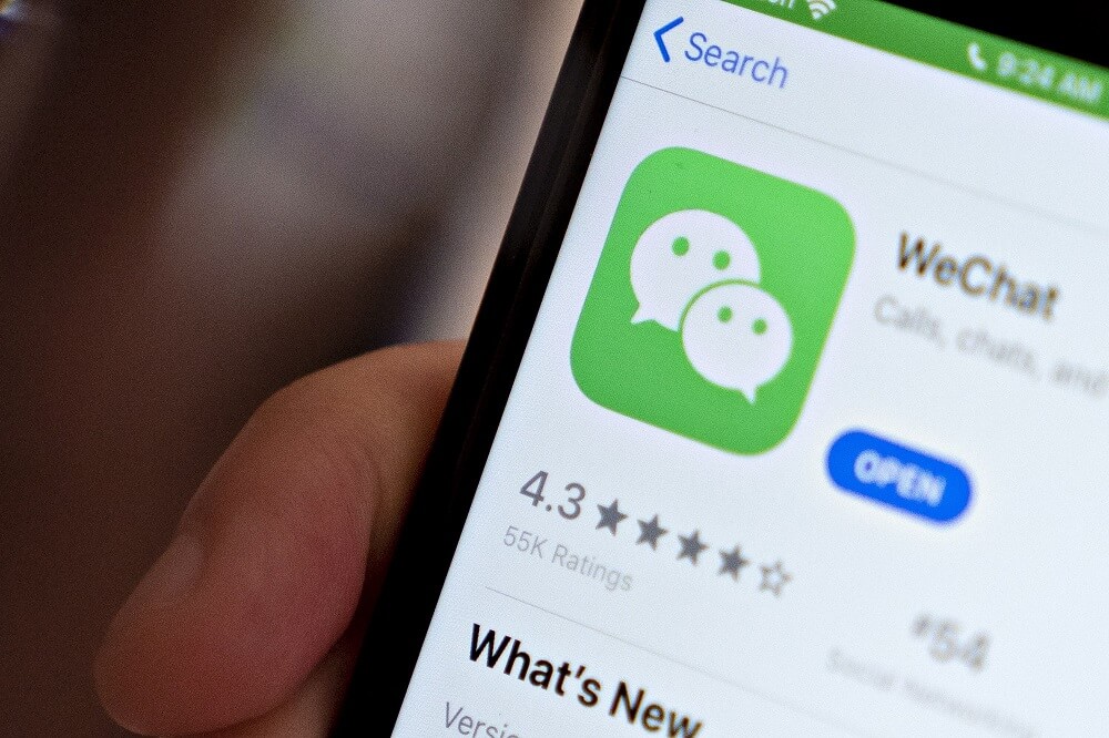 WeChat, a super app comprising all of the essential Chinese social media platforms.